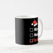 Mug Christmas Nice Naughty Bruh Funny Xmas List (Devant droit)