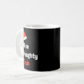 Mug Christmas Nice Naughty Bruh Funny Xmas List (Devant gauche)
