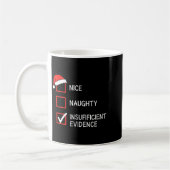 Mug Christmas Nice Naughty Insufficient Evidence Santa (Gauche)