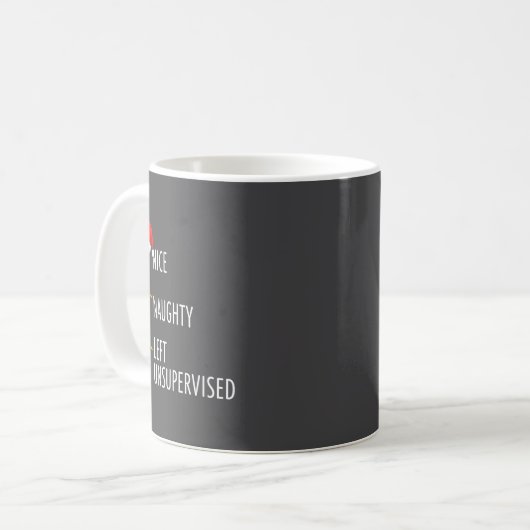 Mug Christmas Nice Naughty Left Unsupervised Naughty O (Devant gauche)