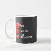 Mug Christmas Nice Naughty Left Unsupervised Naughty O (Gauche)