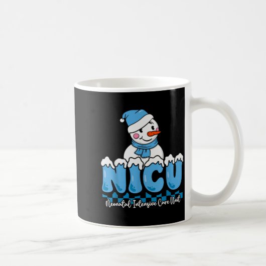 Mug Christmas Nicu Snowman Neonatal Icu Nurse Squad Nu (Droite)