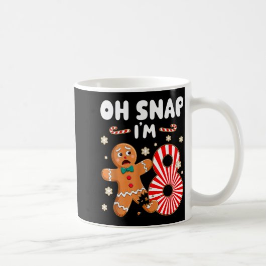 Mug Christmas Oh Snap 8 Year Old Gingerbread Man 8th B (Droite)