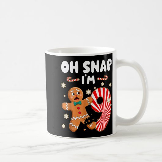 Mug Christmas Oh Snap 9 Year Old Gingerbread Man 9th B (Droite)
