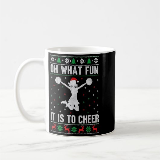 Mug Christmas Oh What Fun It Is To Cheer - Cheerleadin (Gauche)