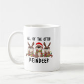 Mug Christmas Otters Cute All Of The Otter Reindeer (Gauche)