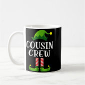 Mug Christmas Pajama Cousin Crew Funny Elf Matching Pa (Gauche)