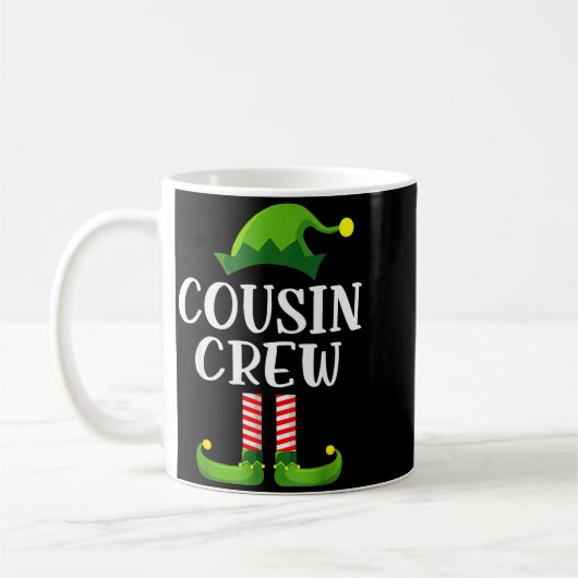 Mug Christmas Pajama Cousin Crew Funny Elf Matching Pa (Gauche)