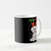 Mug Christmas Pajamas Men Women Kids Maltese Dog Chris (Devant droit)