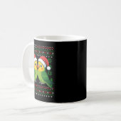 Mug Christmas Parakeet Ugly Xmas Sweater Parakeets Lon (Devant gauche)