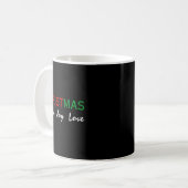 Mug Christmas Peace Joy Love Tygraphy T Shirt (Devant gauche)