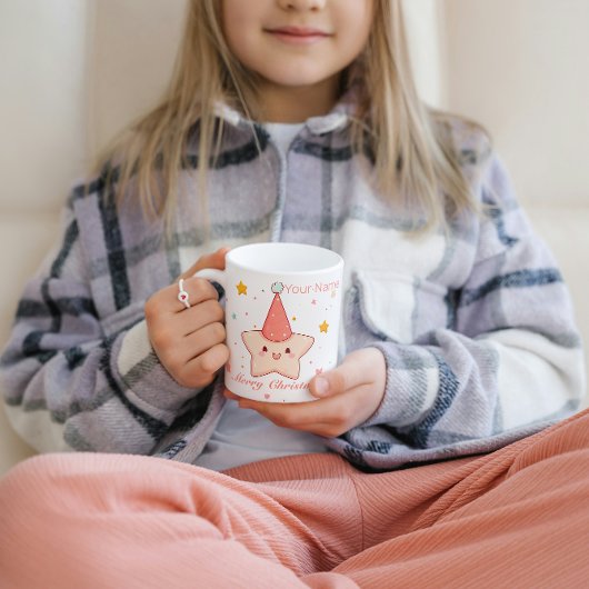 Mug Christmas Pink Star Hat