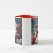 Mug Christmas Polar Bear reading (Centre)