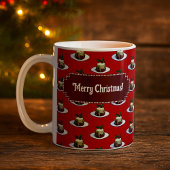 Mug Christmas Pudding Merry Christmas! Holly Pattern