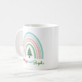 Mug Christmas Rainbow Nice Liste Joyeux et lumineux (Devant gauche)