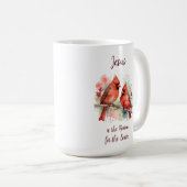 Mug Christmas Red Cardinal Jesus Reason for Season (Devant droit)
