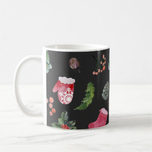 Mug Christmas Reindeer : Aquarelle Motif sans couture