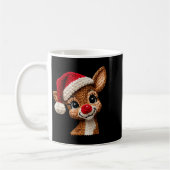 Mug Christmas Reindeer Crochet Cute Merry Christmas Re (Gauche)