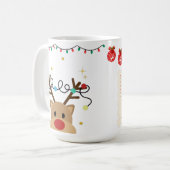 Mug Christmas Reindeer – Powered by Hot Cocoa & Cheer (Devant gauche)