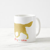 Mug Christmas Retriever Naughty, mais Nice vacances (Devant droit)