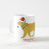 Mug Christmas Retriever Naughty, mais Nice vacances (Devant gauche)