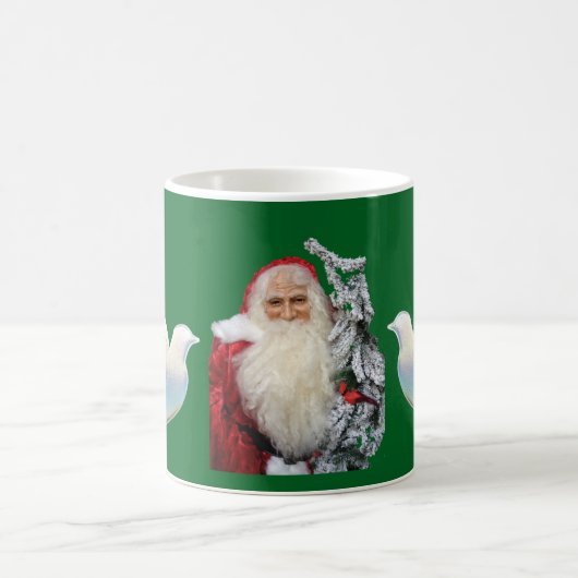 Mug Christmas Santa and Doves (Centre)