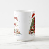 Mug Christmas Santa Claus Elf Penguin Alphabet F (Centre)