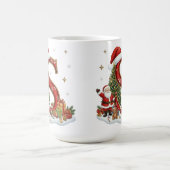 Mug Christmas Santa Claus Elf Penguin Alphabet S (Centre)
