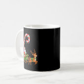 Mug Christmas Santa Claus Riding Reindeer Lights Men W (Devant gauche)