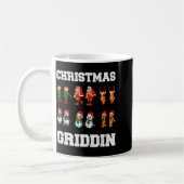Mug Christmas Santa Claus Snowman Reindeer Griddy Grid (Gauche)