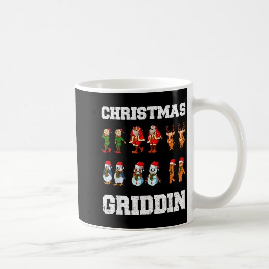 Mug Christmas Santa Claus Snowman Reindeer Griddy Grid (Droite)