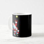 Mug Christmas Santa Claus Tennis Game Tennis Racket (Devant gauche)