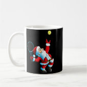 Mug Christmas Santa Claus Tennis Game Tennis Racket (Gauche)