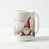 Mug Christmas Santa Gnomes, Pine, Berries | (Devant droit)