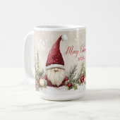 Mug Christmas Santa Gnomes, Pine, Berries | (Devant gauche)