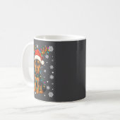 Mug Christmas Santa Hat Reindeer Airedale Terrier Love (Devant gauche)