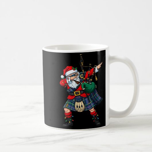 Mug Christmas Santa Playing Scottish Bagpes Funny Holi (Droite)
