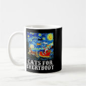 Mug Christmas Santa Sleigh Cats For Everybody Starry N (Gauche)