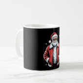 Mug Christmas Santa Sunglasses Leather Jacket Bomber (Devant gauche)