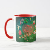 Mug Christmas Santa Wreath  (Gauche)