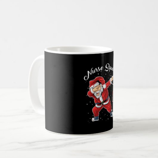 Mug Christmas Scrub Tops Women Dabbing Santa Scrubs nu (Devant gauche)