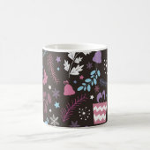 Mug Christmas seamless pattern with tree, snow, gift (Centre)