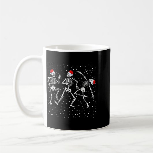 Mug Christmas Skeleton Dancing Funny Xmas  (Gauche)
