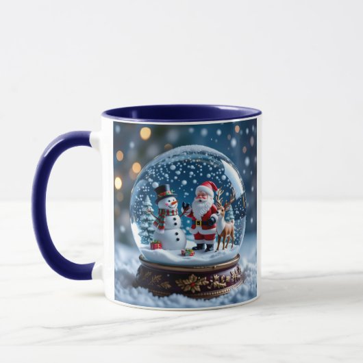 Mug Christmas Snow Globes Personalized (Gauche)