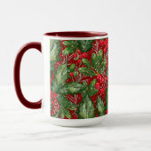 Mug Christmas Snow Holly (Gauche)