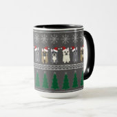 Mug Christmas Snowflakes, Santa Dog, Tree (Devant droit)