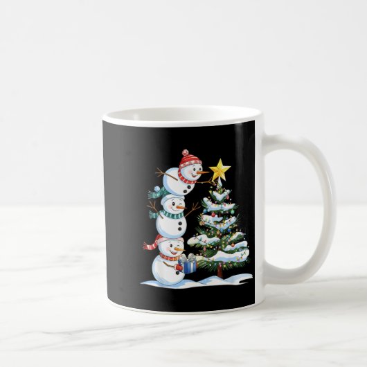 Mug Christmas Snowman Christmas Tree Funny Snowman Lov (Droite)