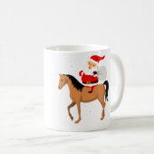 Mug Christmas Snowy Santa Riding Horse Xmas Ugly (Devant droit)
