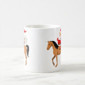 Mug Christmas Snowy Santa Riding Horse Xmas Ugly (Centre)