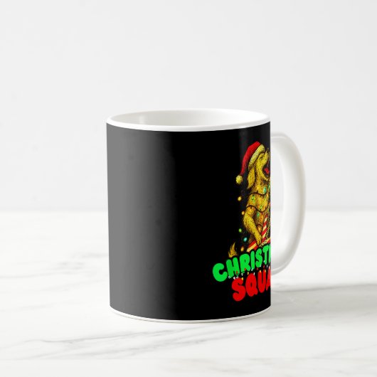 Mug Christmas Squad Golden Retriever Dog Playing Guita (Devant droit)